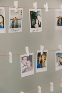 Polaroid Wall for Bride and Groom First Dance Wedding Portrait | Wedding Dj St. Petersburg Grant Hemond and Associates Reception Interactive Idea