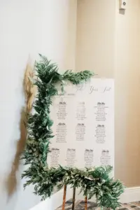 Fern and Eucalyptus Garland for Wedding Reception Take Your Seat Seating Chart Ideas