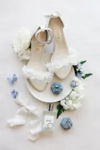 Ivory Tulle Flower Magosisters Wedding Bridal Shoe Inspiration
