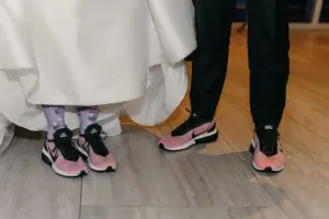 Bride and Groom Matching Nike Wedding Shoe Ideas