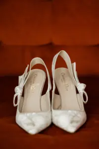 White Christian Dior Wedding Shoe Ideas