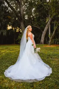 Ivory Strapless Tulle and Lace A-Line Wedding Dress Inspiration