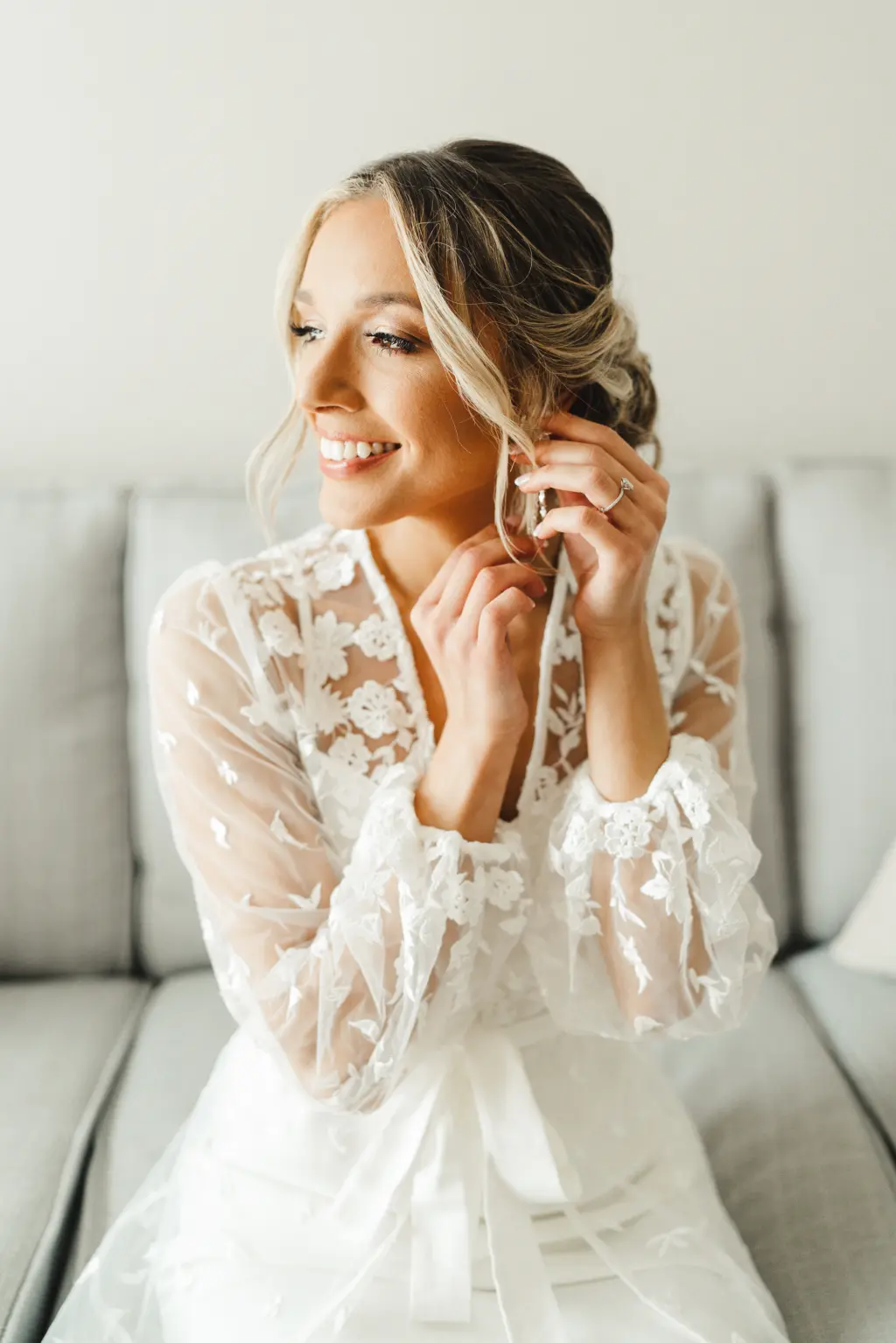 Bride Getting Ready Wedding Portrait | Tampa Bay Hair and Makeup Artist Femme Akoi Beauty Studio | Photographer J&S Media