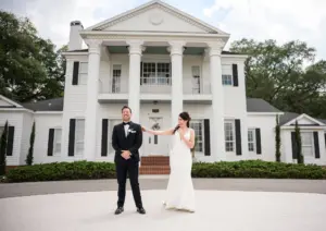 Bride and Groom First Look Wedding Portrait | Tampa Event Venue Legacy Lane Weddings