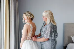 Bride and Mother Getting Ready | Elegant Hair and Makeup Ideas | Tampa Bay HMUA Femme Akoi Beauty Studio