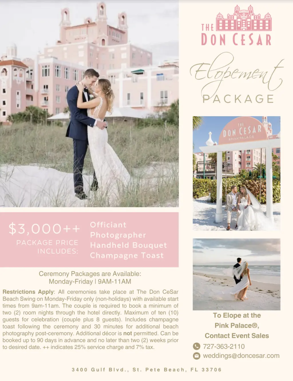 Don CeSar Elopement Package