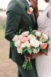 Assorted Pink, Blush, and White Rose and Ranunculus Wedding Bouquet Inspiration
