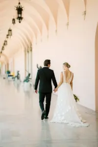 Bride and Groom Just Married Wedding Portrait | Sarasota Photographer Amber Yonker Photography | Venue The Ringling Museum