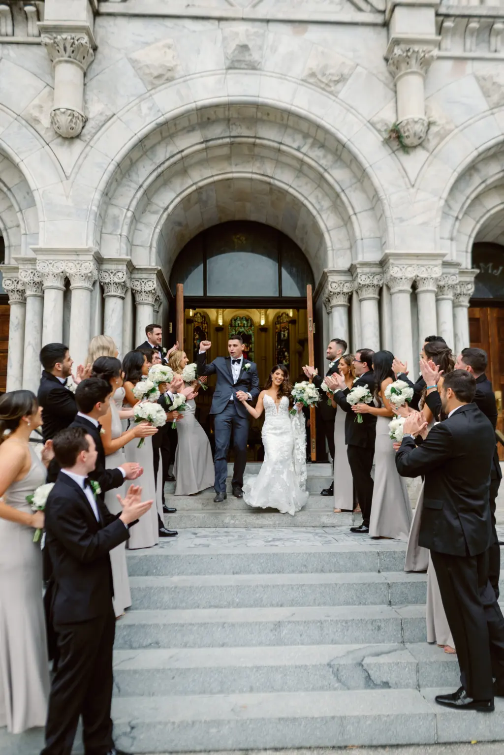 16Classic Black Tie Gray and White Wedding Inspiration
