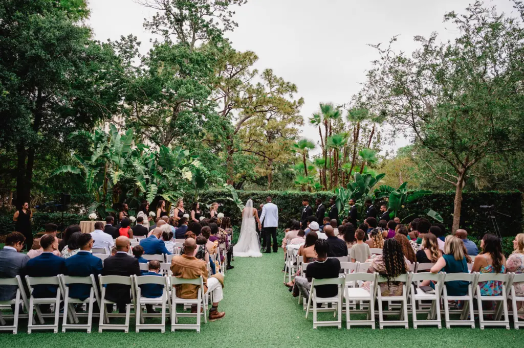 Elegant Black Tie Wedding Garden Ceremony Ideas | Event Venue Tampa Garden Club