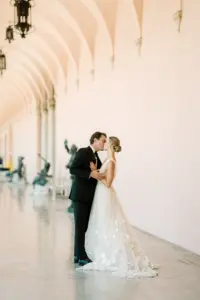 Intimate Bride and Groom Wedding Portrait | Sarasota Photographer Amber Yonker Photography | Venue The Ringling Museum
