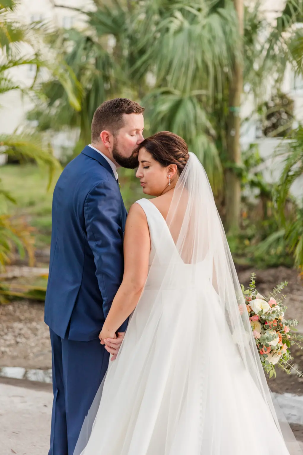 Bride and Groom Just Married Wedding Portrait | Tampa Bay Photographer Mary Anna Photography