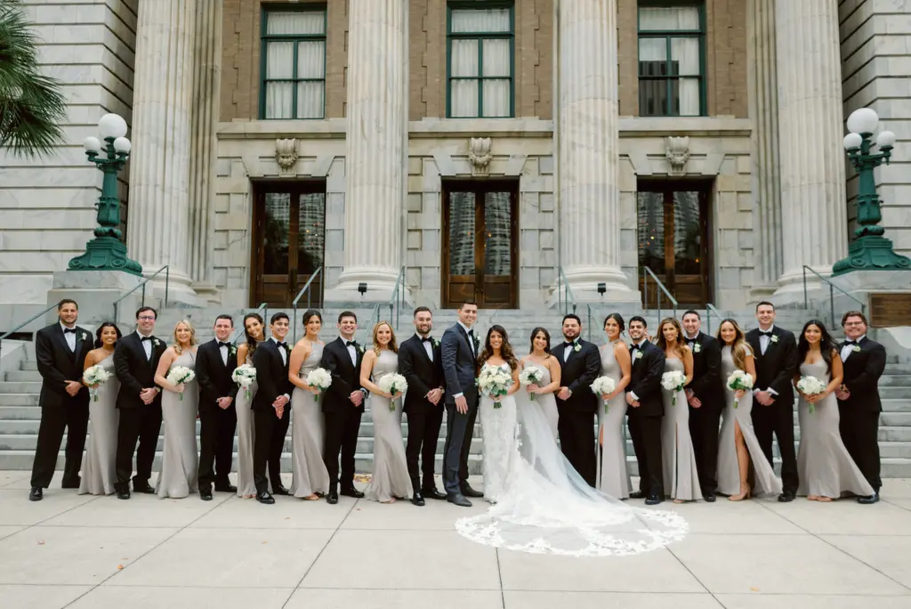 19Classic Black Tie Gray and White Wedding Inspiration