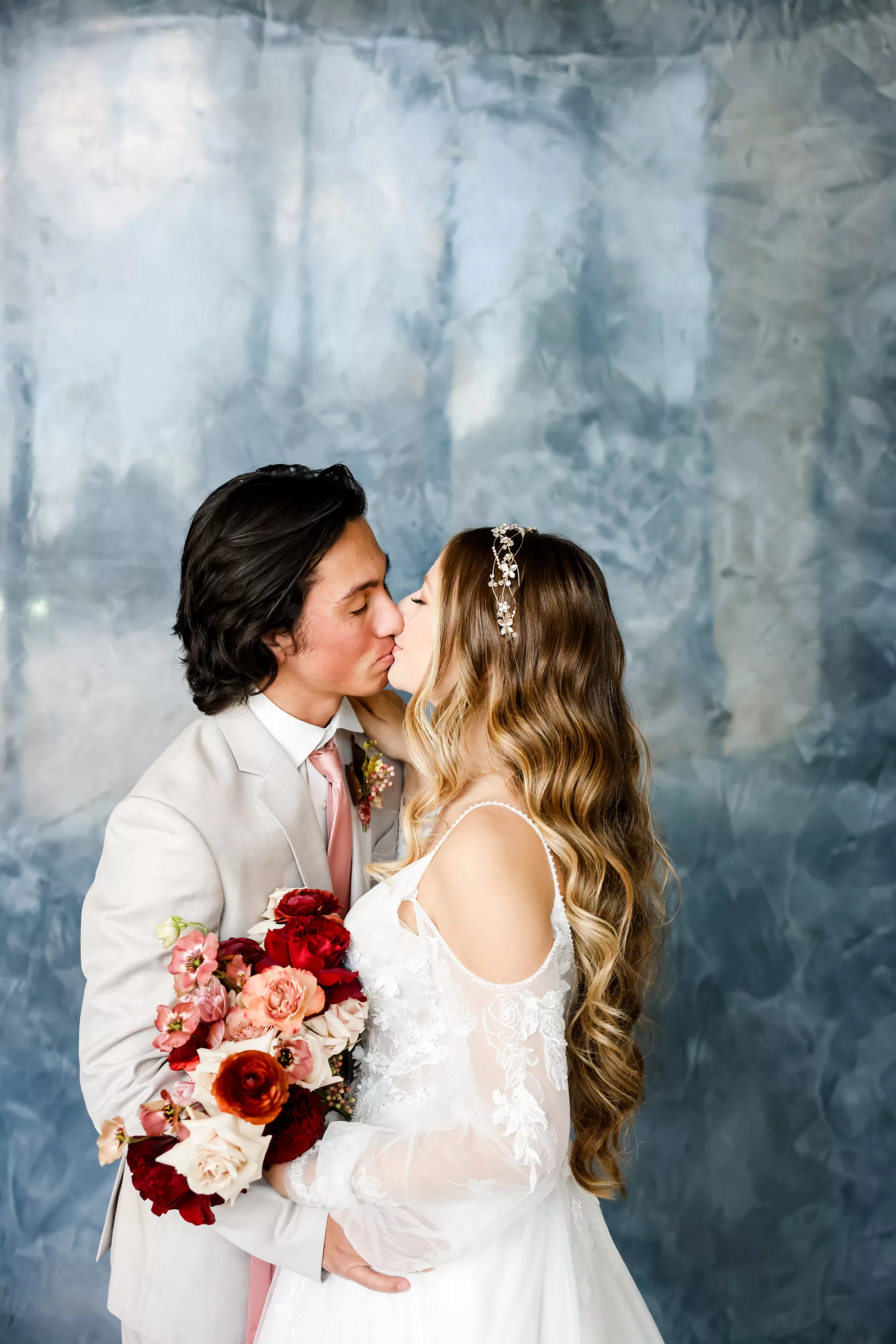Bride and Groom First Look Wedding Portrait | Tampa Bay Photographer Lifelong Photography Studio | Hair and Makeup Artist Adore Bridal Services