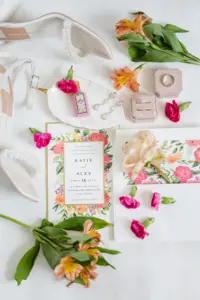 Vibrant Pink and Orange Garden Inspired Wedding Invitation Suite Ideas