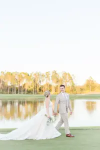 Bride and Groom Just Married Wedding Portrait | Tampa Bay Event Venue The Concession Golf Club