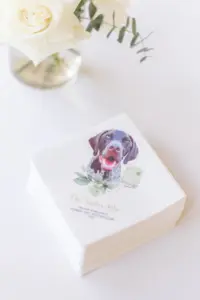 Dog Cocktail Napkins for Wedding Reception Ideas