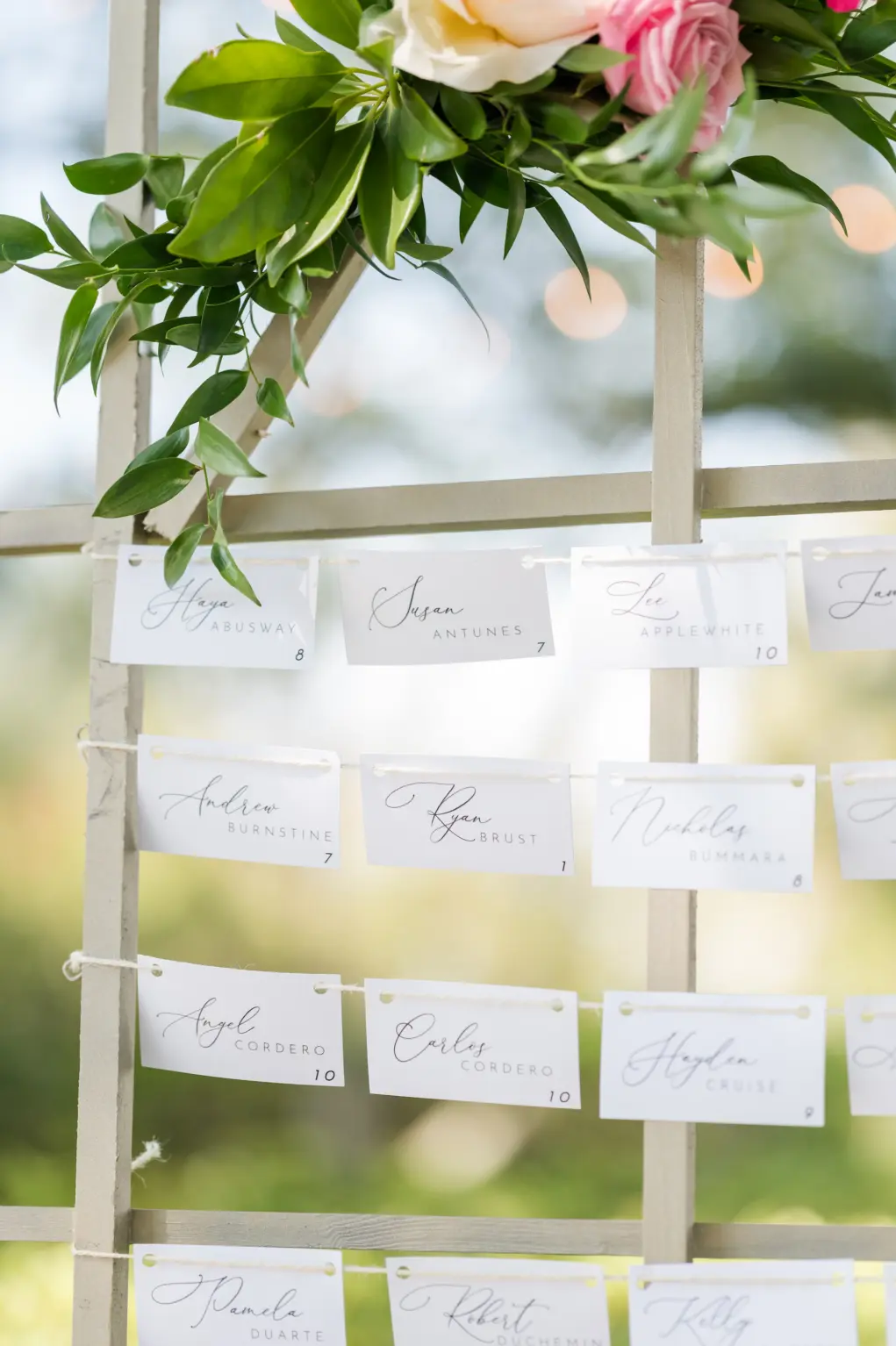 Wedding Reception Clothesline Seating Chart Sign Decor Inspiration