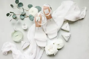 White Dolce Vita Pearl Wedding Shoes