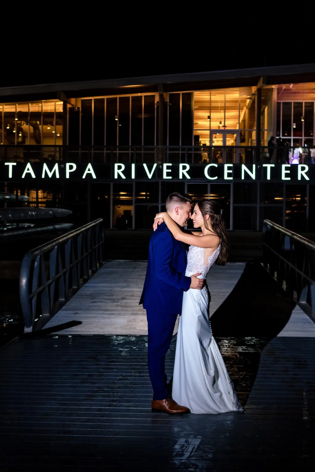 Private Last Dance Wedding Portrait | Downtown Riverwalk Wedding Venue Tampa River Center Reception Inspiration