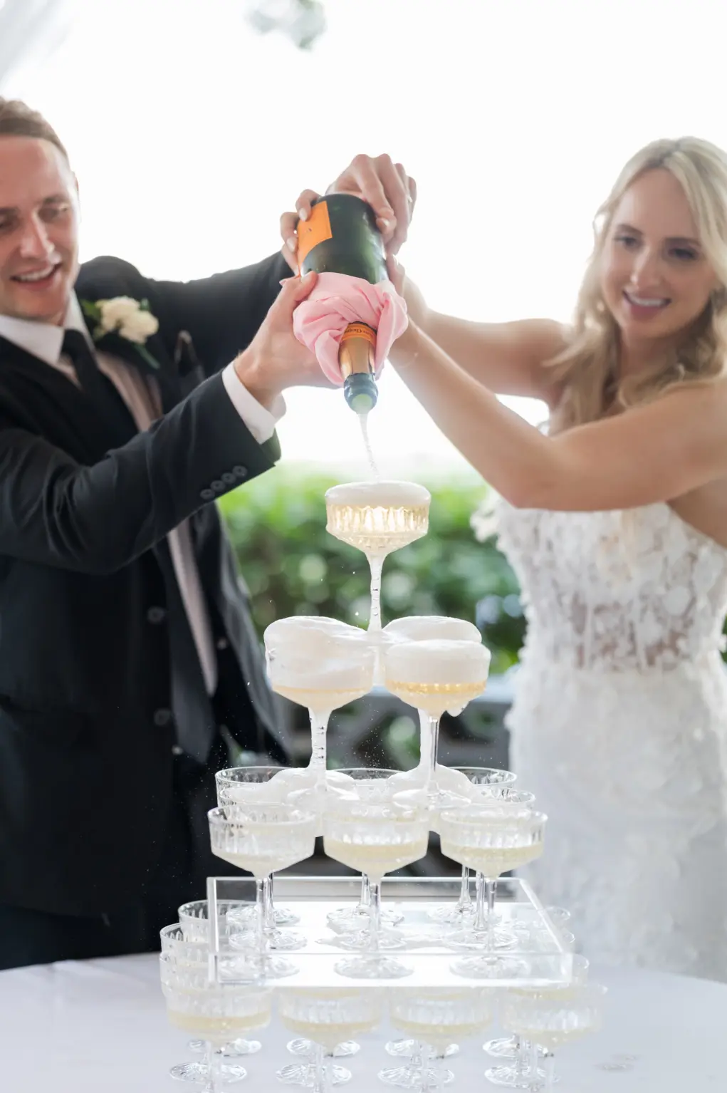 Champagne Tower Wedding Ceremony Tradition | Tampa Caterer Elite Events Catering