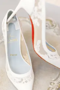 White and Lace Christian Louboutin Wedding Shoe Inspiration