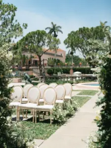 Intimate Italian Inspired Summer Courtyard Wedding Outdoor Ceremony | Sarasota Venue The Ringling Museum and Gardens
