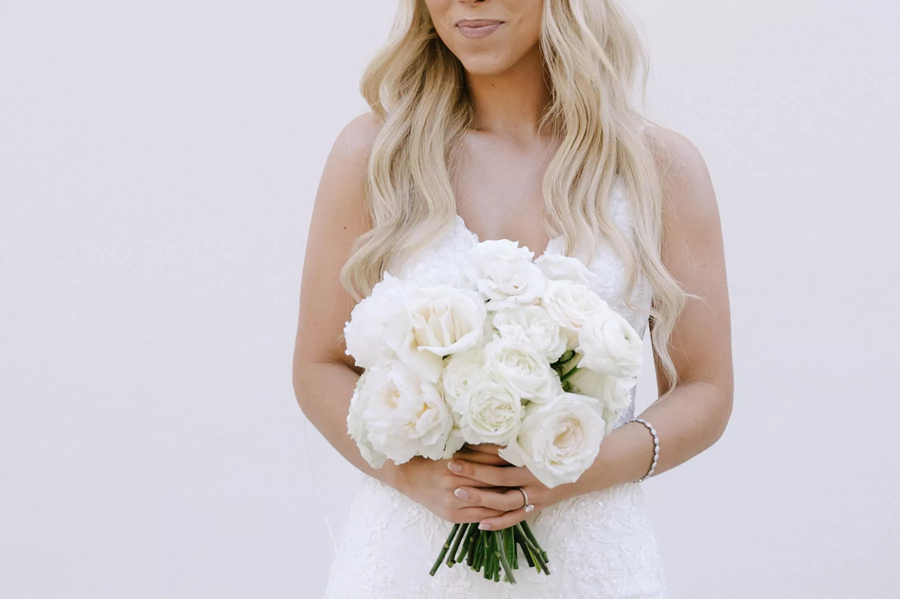 White Rose and Peony Wedding Bouquet Inspiration | Tampa Bay Florist Bloom Shakalaka