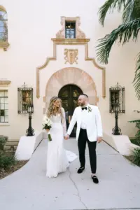 Bride and Groom First Look Wedding Portrait | Sarasota Videographer Shannon Kelly Films | Venue Powel Crosley Estate