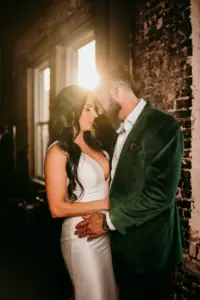 Romantic Bride and Groom Sunset Wedding Portrait | Tampa Bay Photographer Videographer Sabrina Autumn Photography