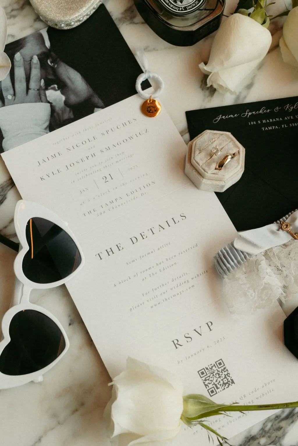 Classic Black and White Wedding Invitation Suite Ideas