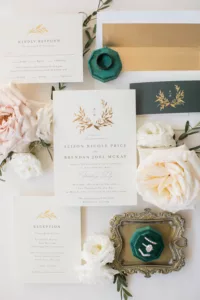 Luxurious Gold and White Wedding Invitation Suite Inspiration