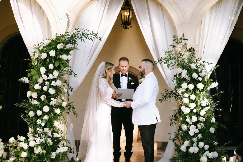 Bride and Groom Vow Exchange Wedding Portrait | Sarasota Videographer Shannon Kelly Films