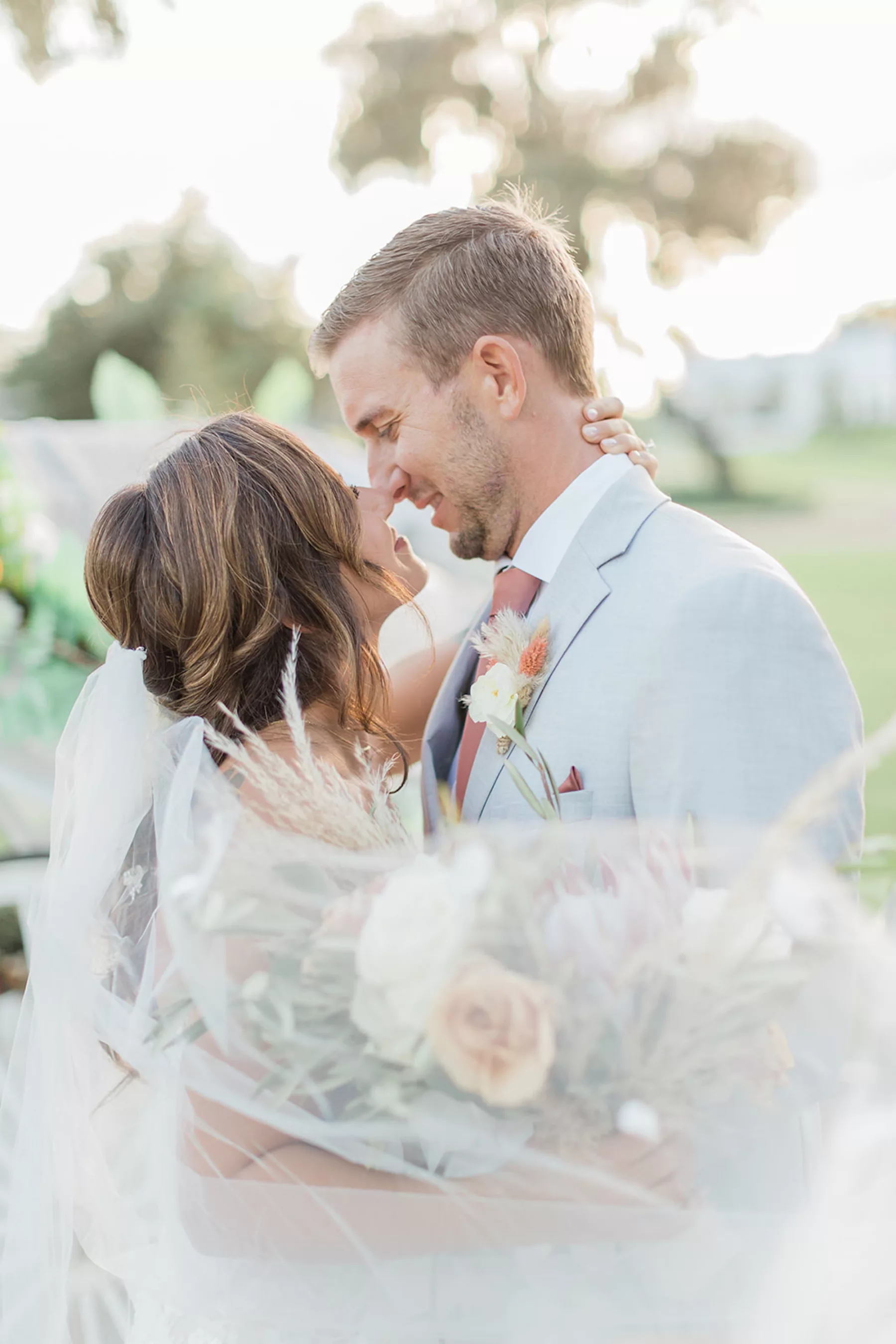 Romantic Bride and Groom Just Married Wedding Portrait | Tampa Wedding Planner B Eventful
