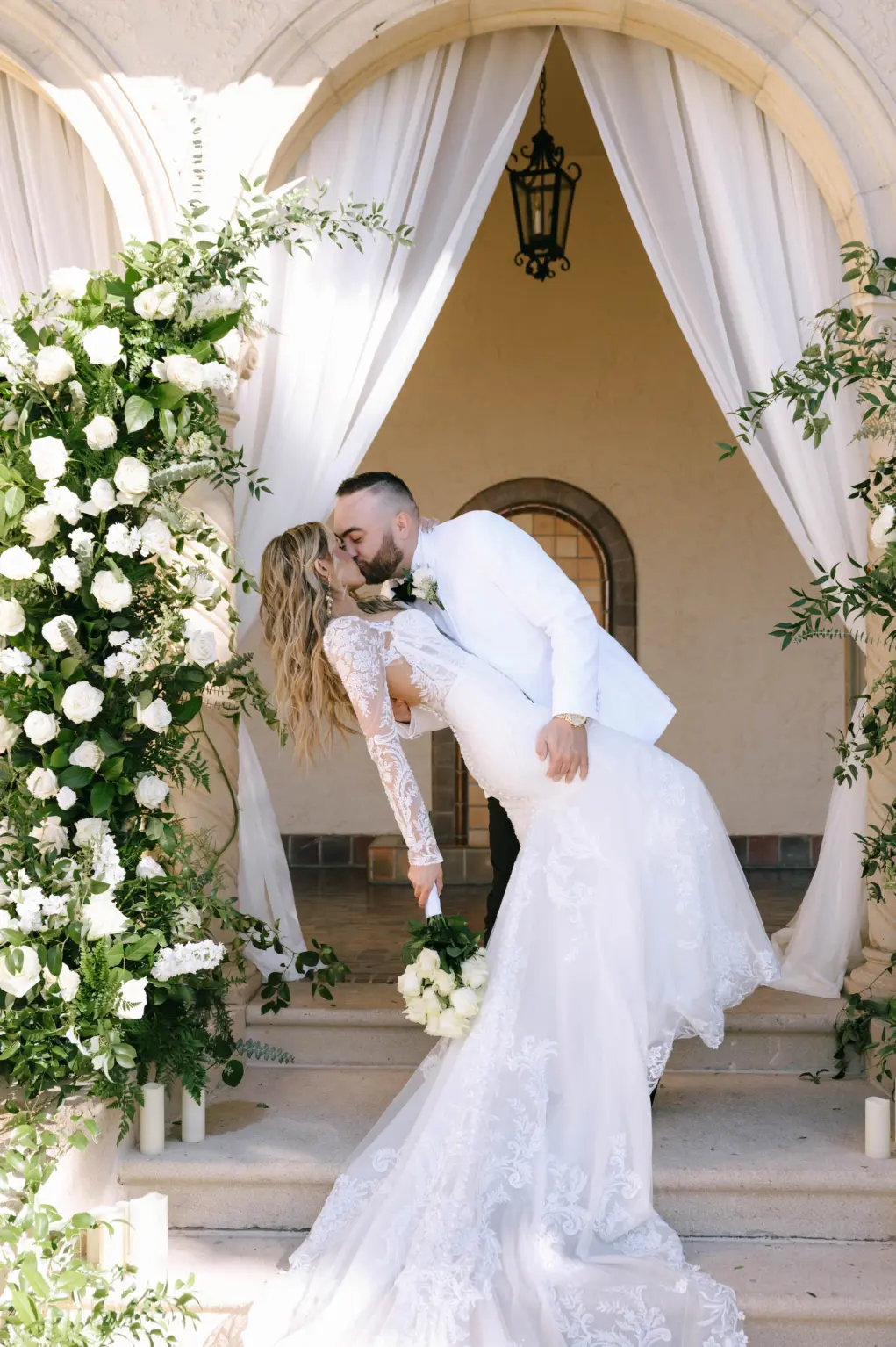 Bride and Groom First Kiss Wedding Portrait | Sarasota Videographer Shannon Kelly Films
