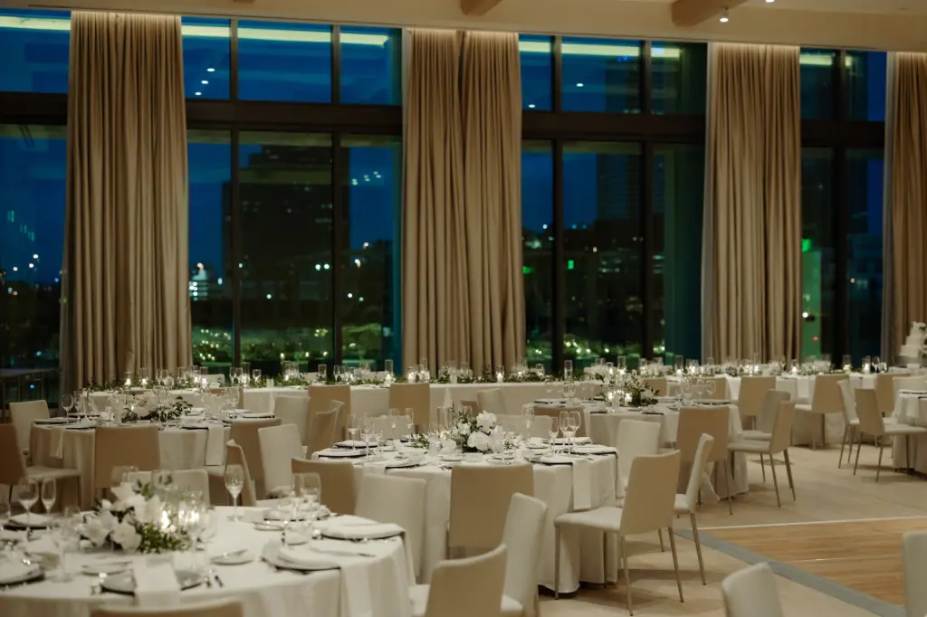 Modern Minimalist White Wedding Reception Decor Inspiration | Downtown Tampa Event Venue The Edition Hotel