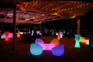 Wedding Reception Neon Glow After Party Ideas | Tampa Bay Event Venue The Florida Aquarium Rooftop Terrace
