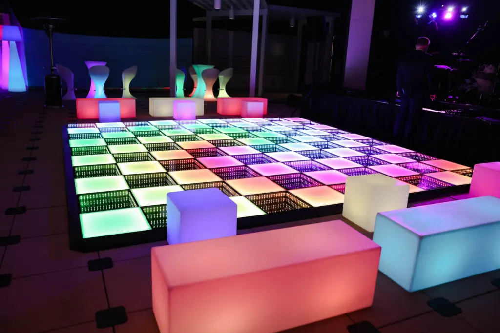 LED Dance Floor Inspiration | Wedding Reception Neon Glow After Party Ideas