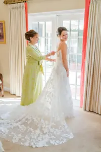 White Spaghetti Strap A-Line Lace Monique Lhuillier Wedding Dress Inspiration
