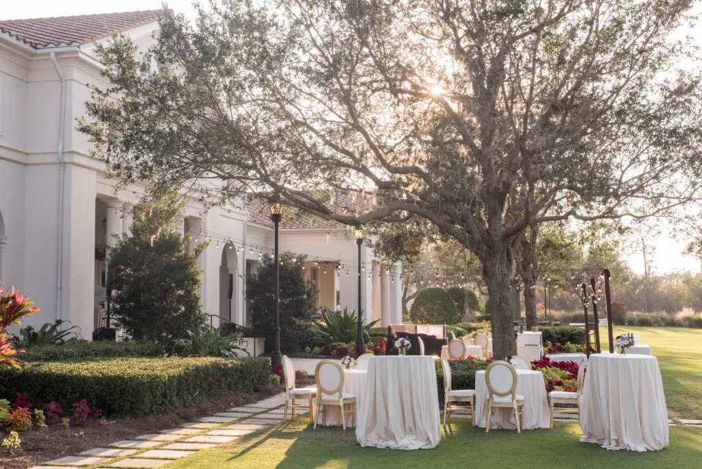 Elegant Outdoor Cocktail Hour Inspiration | Tampa Bay Wedding Venue The Concession Golf Club | Planner Parties A La Carte