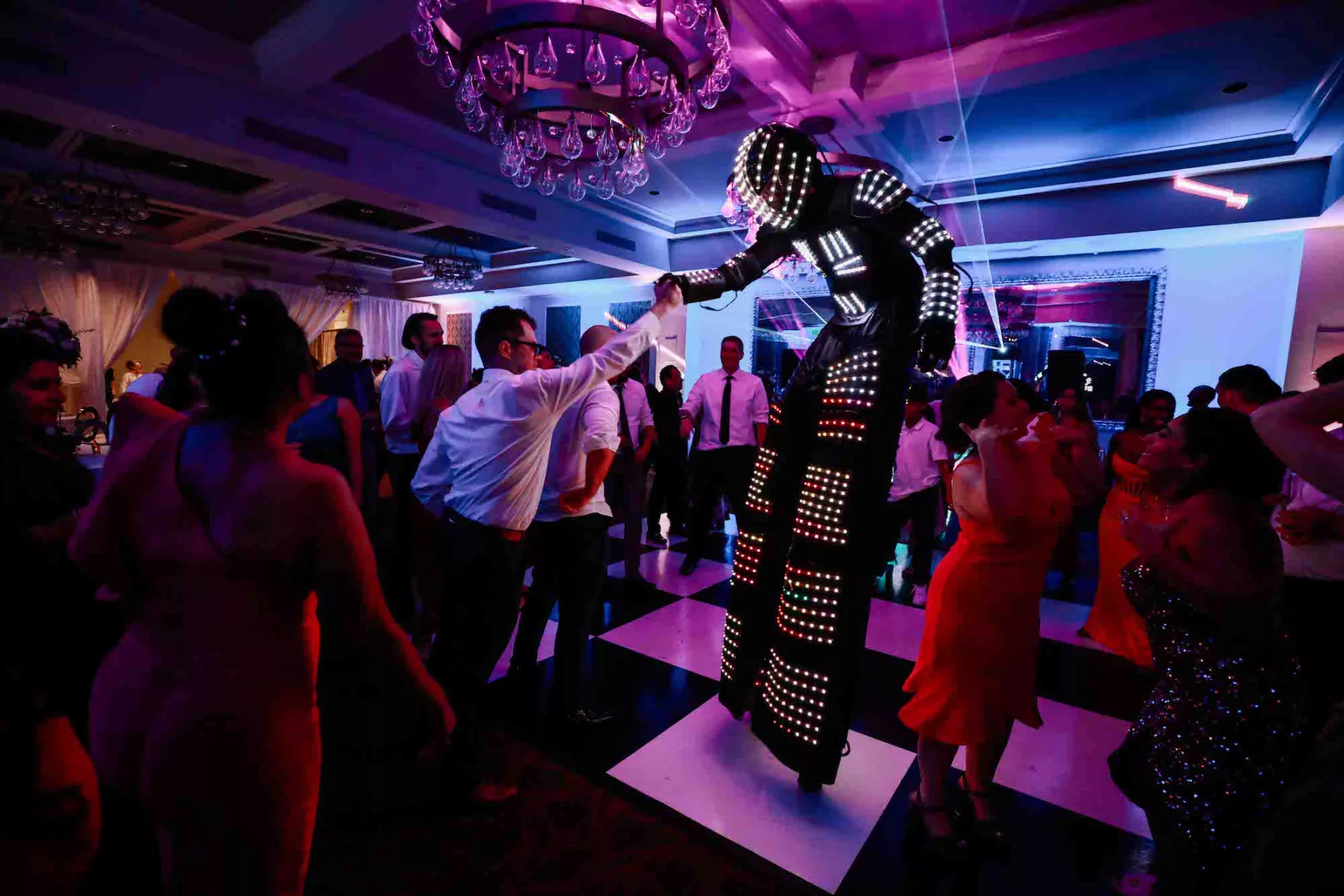 Robot on Stilts Wedding Reception Entertainment Inspiration