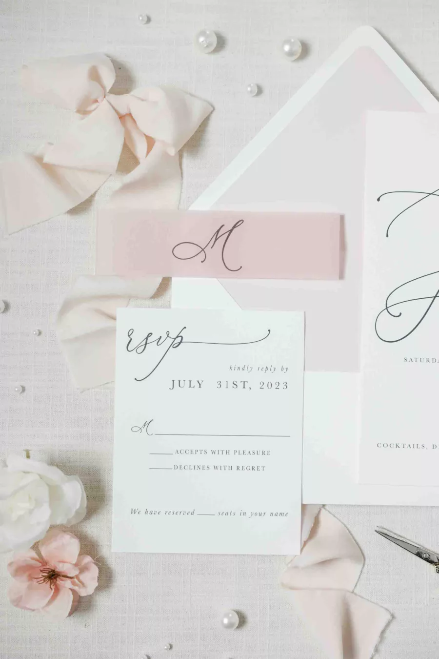 Classic Black and White Wedding RSVP Card Inspiration