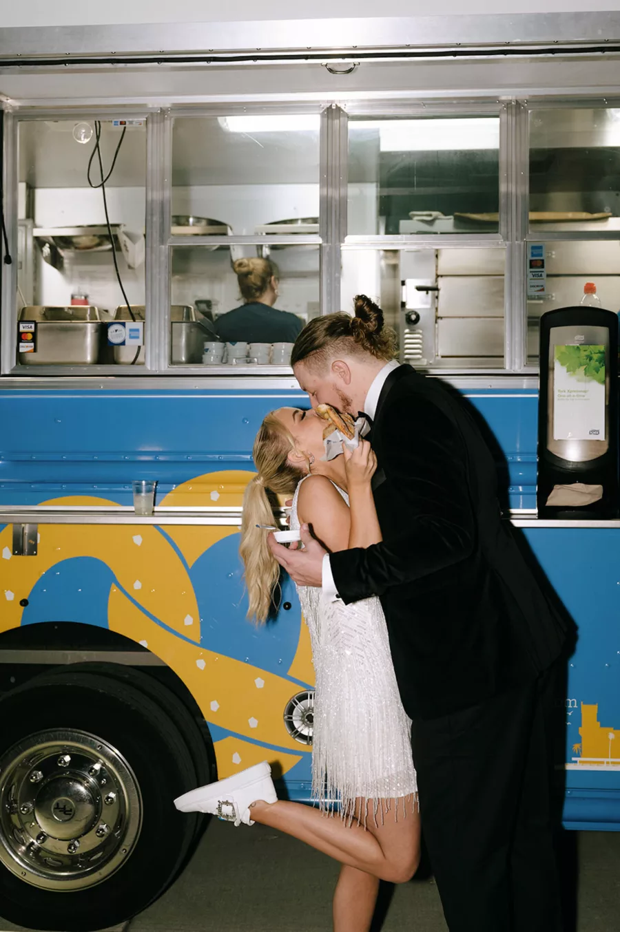 Bride and Groom Wedding Reception After Party Pretzel Food Truck Ideas