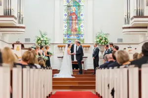 Bride and Groom Presbyterian Wedding Vow Exchange Inspiration | Tampa Bay Photographer Eddy Almaguer Photography | Venue Palma Ceia Presbyterian Church