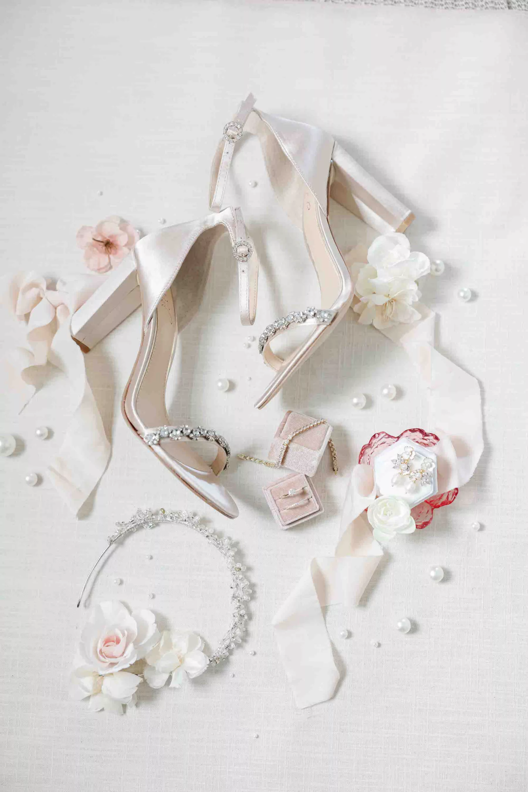 Champagne Wedding Shoe with Chrystal Strap Inspiration