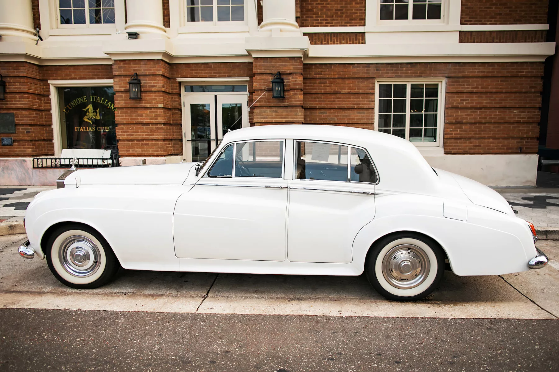 Classic White Rolls Royce Wedding Day Getaway Car Ideas