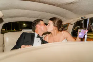 Bride and Groom In Classic Getaway Car Inspiration | Tampa Bay Photographer Eddy Almaguer Photography