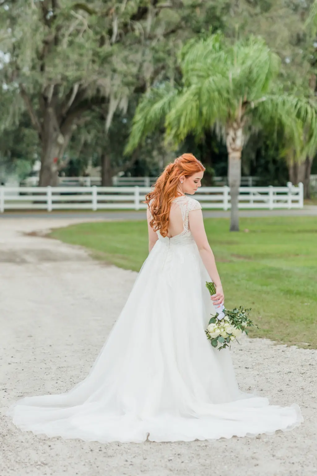 Elegant Bridal Hair and Makeup Ideas | Ivory Lace and Sequin Cap-Sleeve Tulle A-Line David's Bridal Wedding Dress | Inspiration | Tampa Bay Photographer Mary Anna Photography