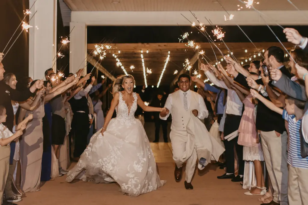 Bride and Groom Wedding Reception Grand Exit Ideas | Sparkler Send Off Inspiration