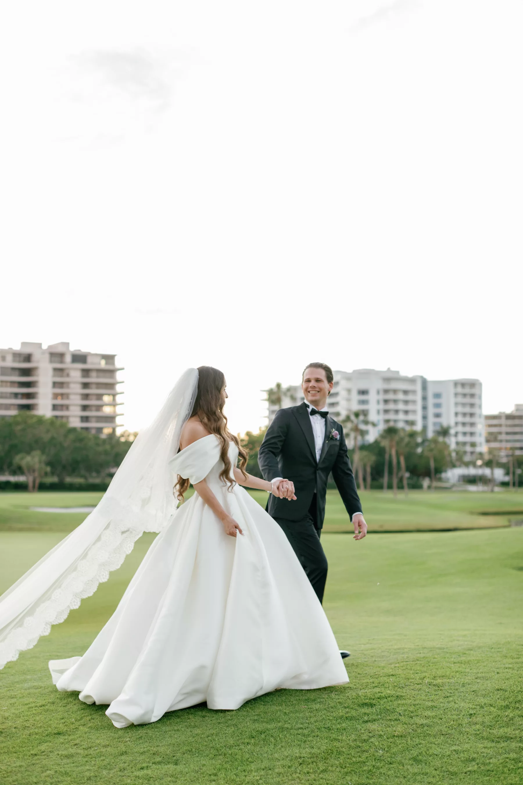 Elegant Old Florida Ivory Satin Off The Shoulder Ballgown Wedding Dress Inspiration